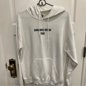 Ariana Grande Dangerous Woman Tour white hoodie— size M